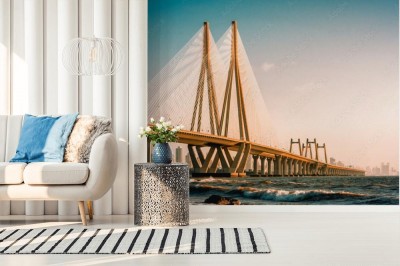 Fototapeta Bandra Worli Sea Link, Mumbai wieczorem