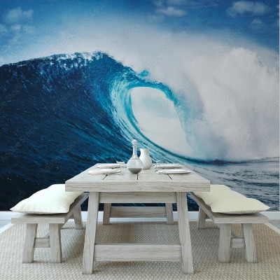 Fototapeta Fala na niebieskim oceanie