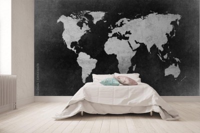 Fototapeta Mapa świata w stylu grunge