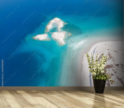 Fototapeta Lazurowe fale na białym pisku