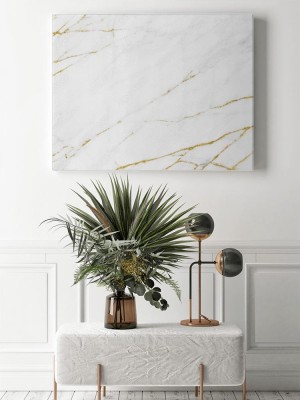 Obraz na płótnie Białe złoto - marmur