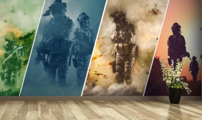 Fototapeta Kolaż zdjęć z żołnierzami sił specjalnych