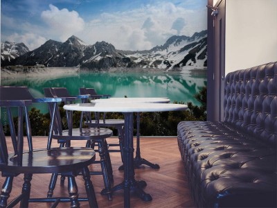 Fototapeta Panorama górskiego jeziora