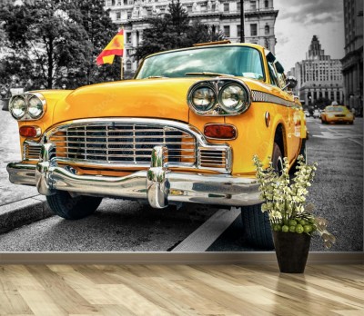 Fototapeta Retro - żółte taksówki na dolnym Manhattanie