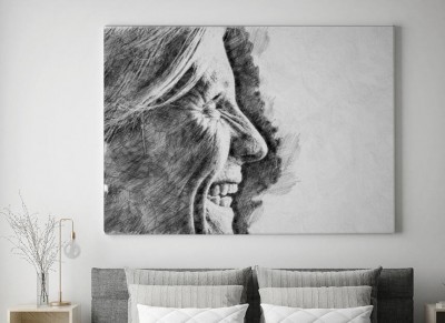 Obraz na płótnie Portret szkicowany ołówkiem