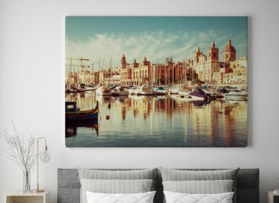 Obraz na płótnie Widok pięknego wybrzeża Vittiriosa