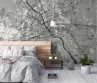 Fototapeta Mapa miasta Warszawy, Polska