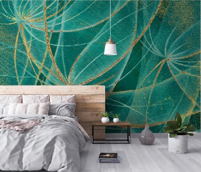 Fototapeta Mniszek lekarski w odcieniach zielni i złota