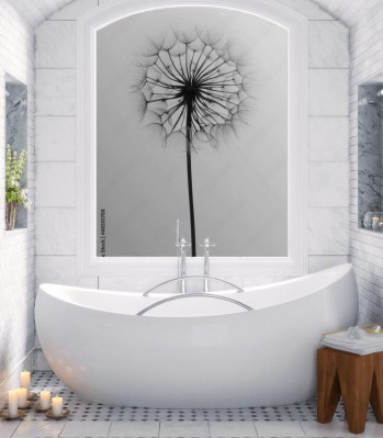 Naklejka na okno łazienkowe z dmuchawcem