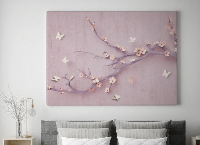 Obraz na płótnie 3d - kwiat wiśni