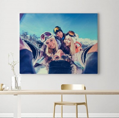Obraz na płótnie Przyjaciele na ferie zimowe