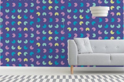 Tapeta z wzorem w Packmana 