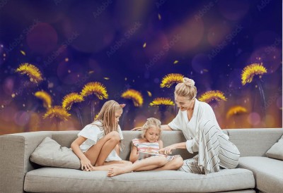 Fototapeta Abstrakcjonistyczny obraz mniszkal ekarskiego