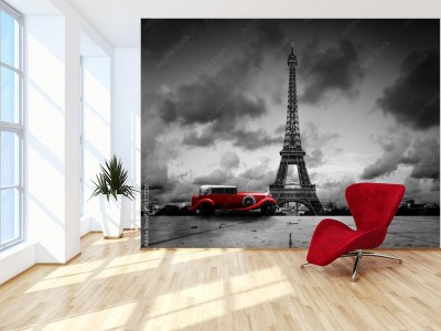 Fototapeta Wieża Effela w Paryżu w ujęciu retro