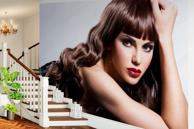 Fototapeta Piękna seksowna kobieta z elegancką fryzurą