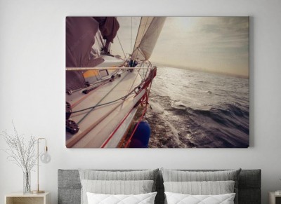 Obraz na płótnie Żeglowanie pod wiatr