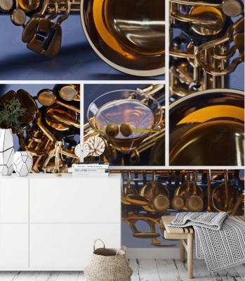 Fototapeta Saksofon i martini