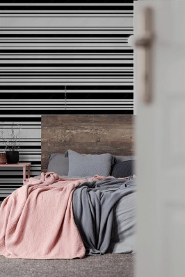 Tapeta z czarnobiałym wzorem z linii 