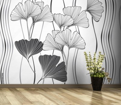 Fototapeta Jednolite monochromatyczne tło kwiatowe