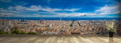 Fototapeta Panoramiczny widok na Barcelonę