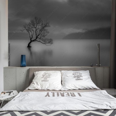 Fototapeta Samotne drzewo nad jeziorem Wanaka w Nowej Zelandii
