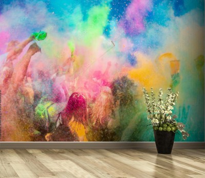Fototapeta Indyjskie święto - Festiwal kolorów