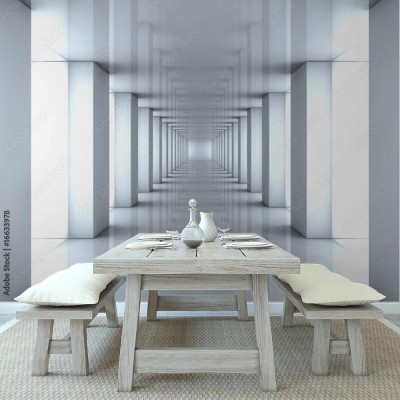 Fototapeta Lśniący tunel 3D