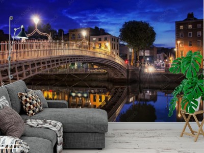 Fototapeta Most w Dublinie w nocy