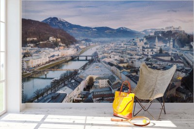 Fototapeta Architektura miasta Salzburg w Austrii