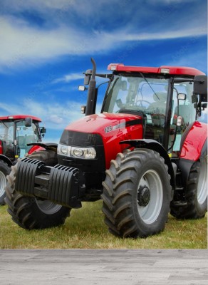 Fototapeta Czerwony Traktor