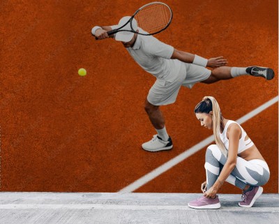 Fototapeta Mężczyzna grający w tenisa