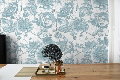 Tapeta Roślinna w pastelowych barwach