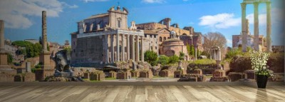 Fototapeta Forum Romanum w słoneczny Rzymski dzień