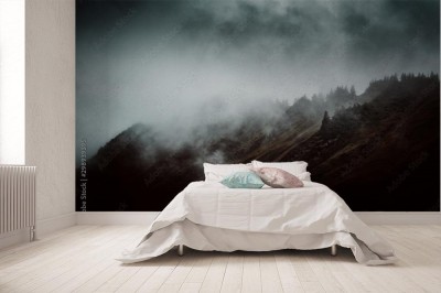 Fototapeta Górski krajobraz we mgle