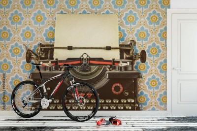 Fototapeta Obraz w stylu retro starej maszyny do pisania