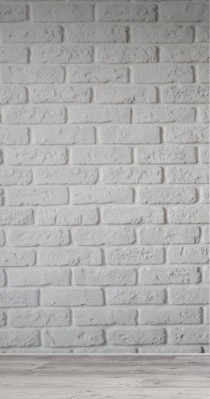 Fototapeta Pionowa ściana z białej cegły