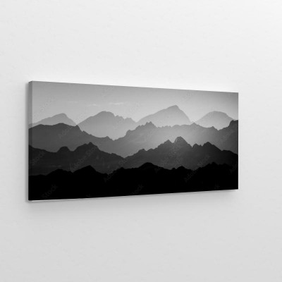 Obraz na płótnie Abstrakcyjna linia horyzontu górskiego krajobrazu
