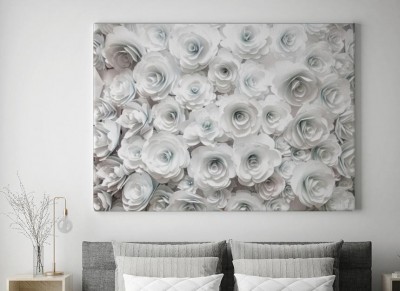 Obraz na płótnie papierowe kwiaty