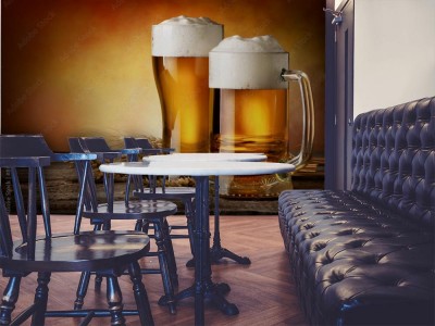 Fototapeta Dwa kufle piwa