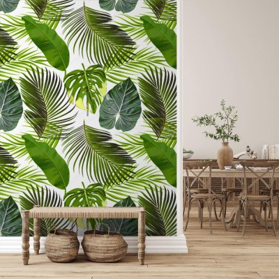 Tapeta z liśćmi palmy