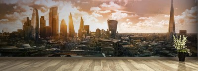 Fototapeta City of London o zachodzie słońca