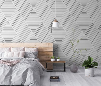 Tapeta Szary i brązowy wzór linii