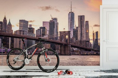 Fototapeta Manhattan w lekkiej sepii