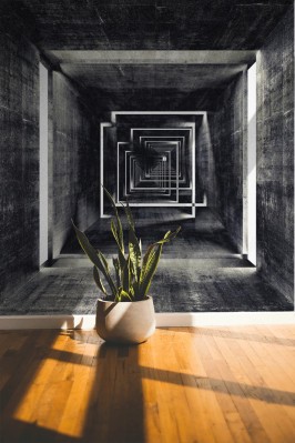 Fototapeta Abstrakcyjny mroczny tunel 3D
