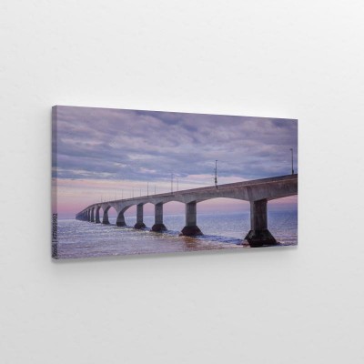 Obrazy do salonu Most Konfederacji o zachodzie słońca w Kanadzie
