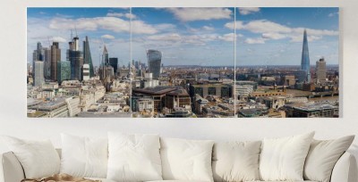 Obraz na płótnie Szeroka Panorama z miastem