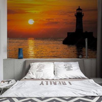 Fototapeta Latarnia morska na  falochronie