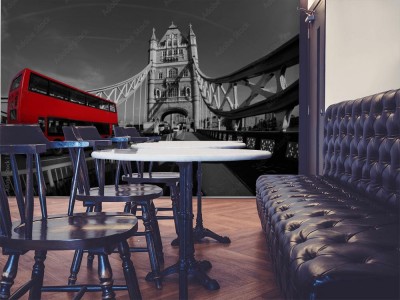 Fototapeta Tower Bridge i mobilna wizytówka miasta Londyn