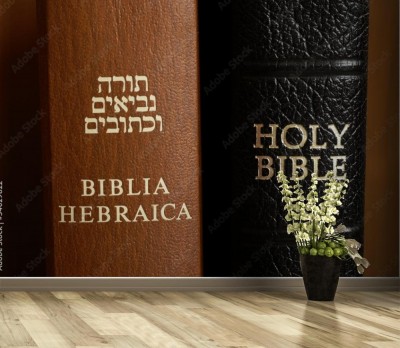 Fototapeta Biblia hebrajska i angielska