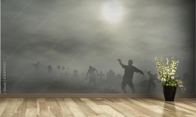 Fototapeta Cmentarz z zombie
